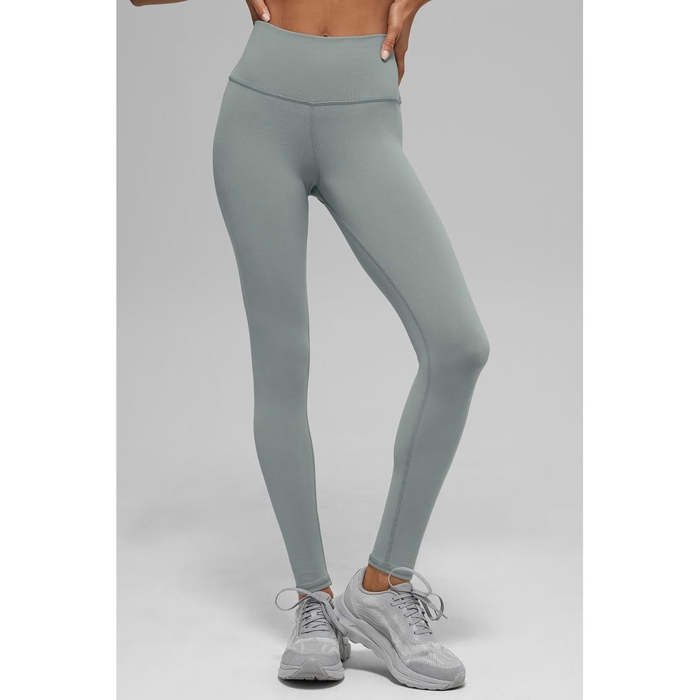 Alo Yoga High-Waist Airbrush 7 / 8 Leggings Lunar Grey Athletic Yoga Tights Med